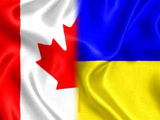 Canada and Ukrainian Flag Banner