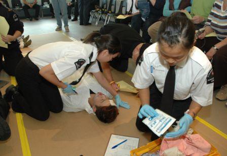 Young Cadets competing in First Aid Competition